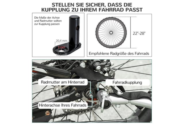 PawHut Hundeanhänger Hunde Fahrrad Anhänger