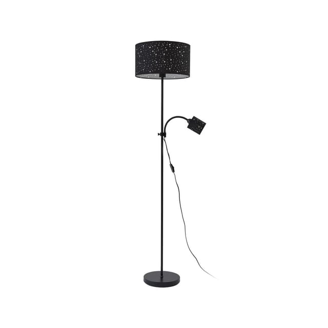 Lindby Stehlampe Melanie 10034295 Modern in Schwarz aus Metall 2-flammig E27 Wohnzimmerleuchte