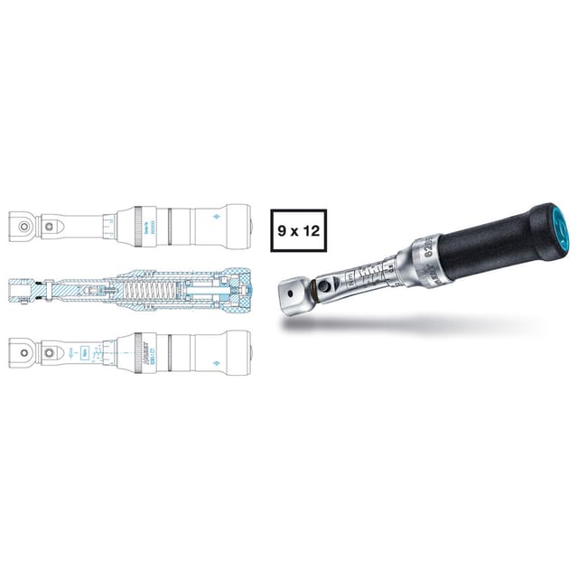 Hazet Drehmomentschlüssel Mit Dakks-kalibrierschein 4 - 40 Nm, Genauigkeit: 2%, 9 X 12 Mm Einsteck-vierkant Hohl, Länge 240 Mm