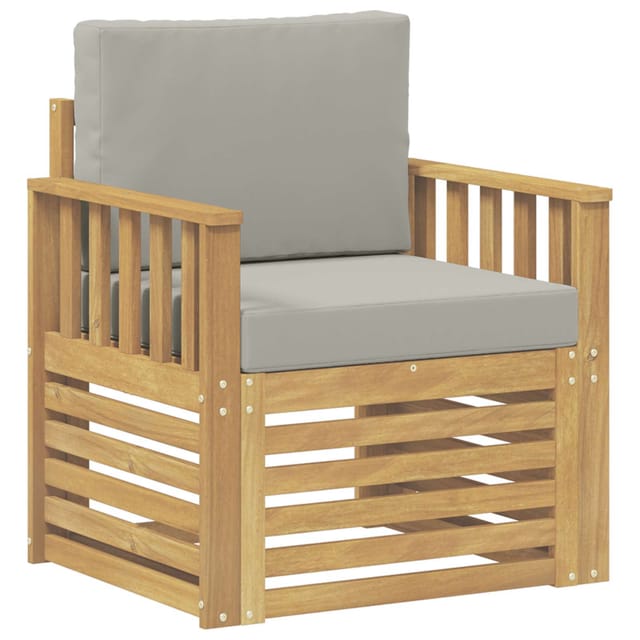 2 Stück Outdoor-sofagarnitur Polyester Weiß Und Hellgrau Vidaxl