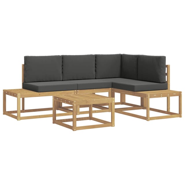 Outdoor-sofagarnitur 4 Stück Weiß Und Anthrazit Polyester Vidaxl
