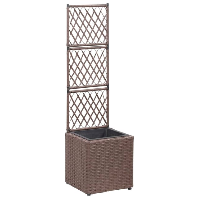 Prolenta Premium Hochbeet Mit Rankgitter 1 Topf 30x30x107 Cm Poly