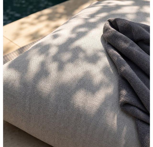 Home Deluxe Outdoor Loungebett Riga – Hellgrau, Aluminium/baumwolle (180 X 70 X 105 Cm) Großzügige Liegefläche Sitzsack, Liegestuhl, Outdoor, Gartenmöbel, Loungebett