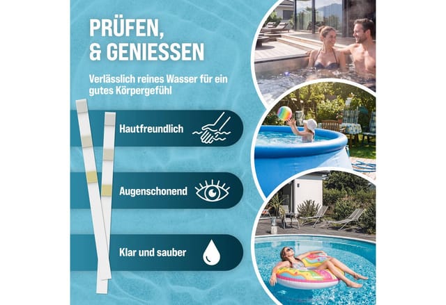 Monzana® Pool Teststreifen 3-in-1 Wassertester 150 Stück Test Zubehör Für Pool Schwimmbad Whirlpool Spa Genauer Chemischer Tester Ph Chlor Alkalinität