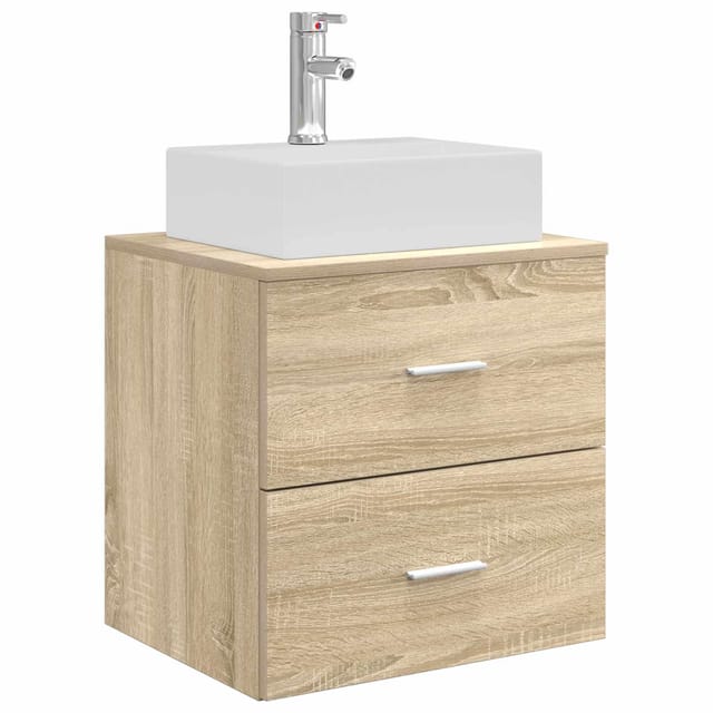 Wandmontierte Waschtisch Sonoma-eiche 49,5 X 41 X 62,5 Cm Vidaxl