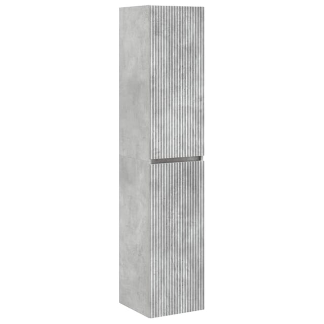 Wandmontierter Badezimmerschrank Betongrau 33 X 34,5 X 160 Cm Vidaxl