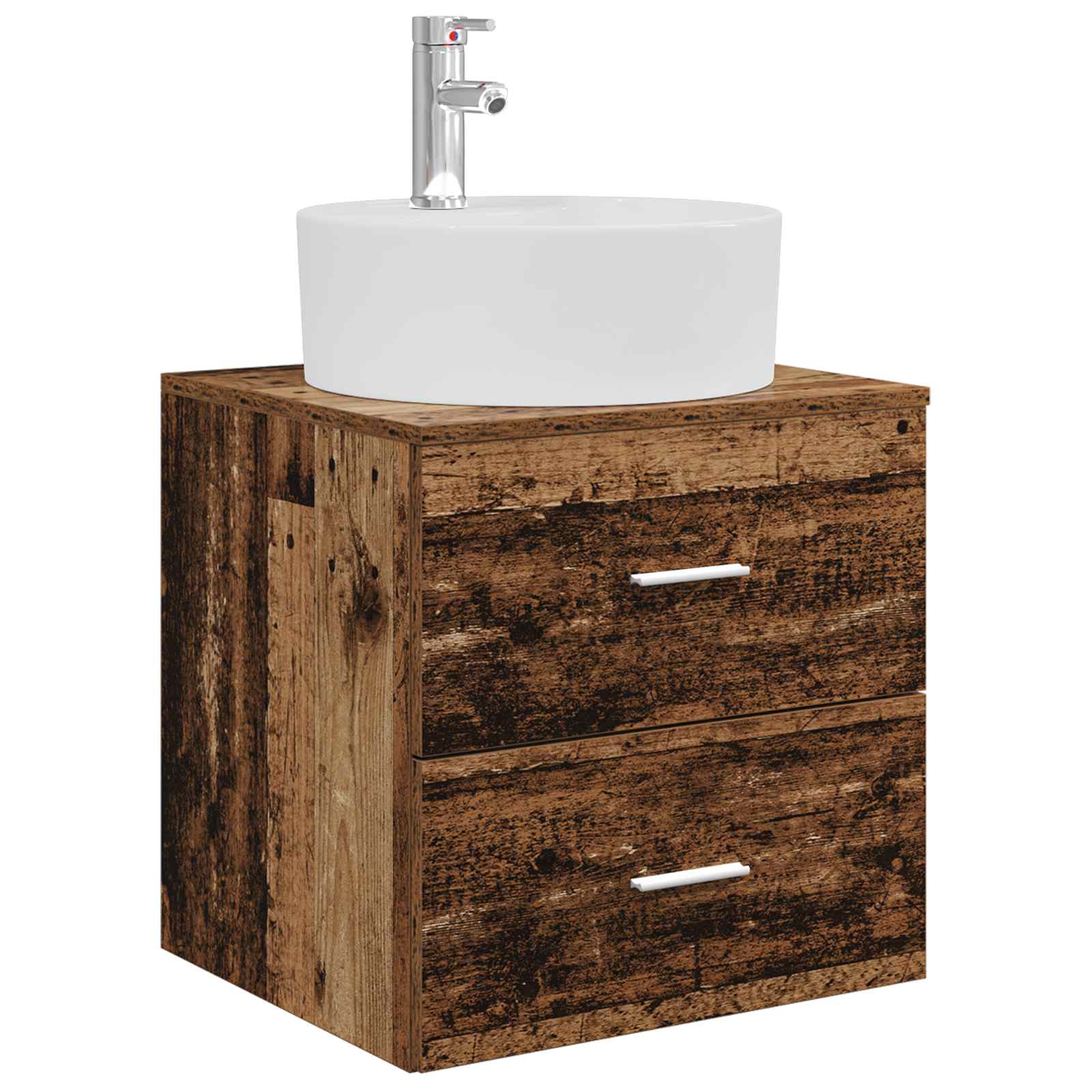 Wandmontierte Waschtisch Altholz 49,5 X 44,5 X 65 Cm Vidaxl