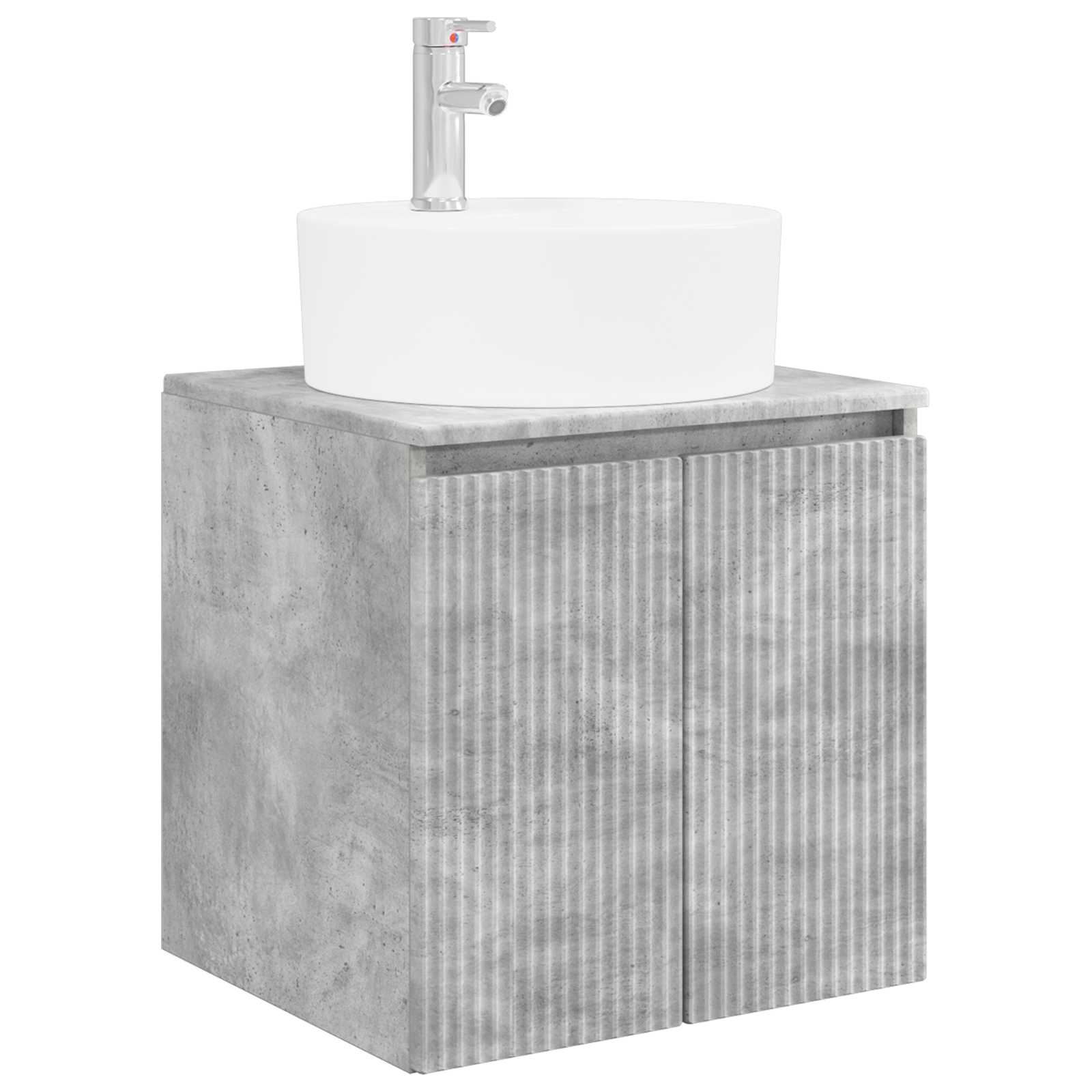 Wandmontierte Waschtisch Betongrau 49,5 X 44,5 X 65 Cm Vidaxl