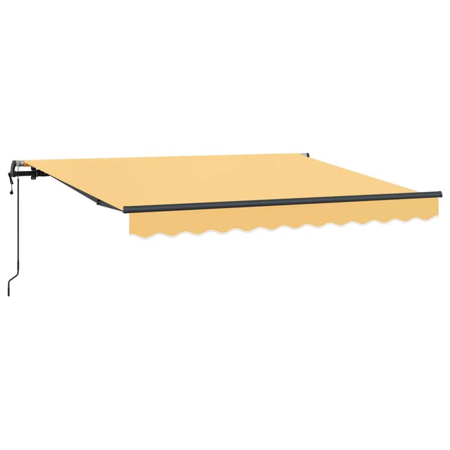 Einziehbare Markise Sand 450 X 350 Cm Stoff Und Aluminium Vidaxl