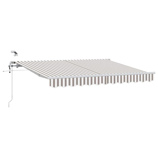 Markisenstoff Hellgrau Und Weiß 600 X 300 Cm Polyester Vidaxl