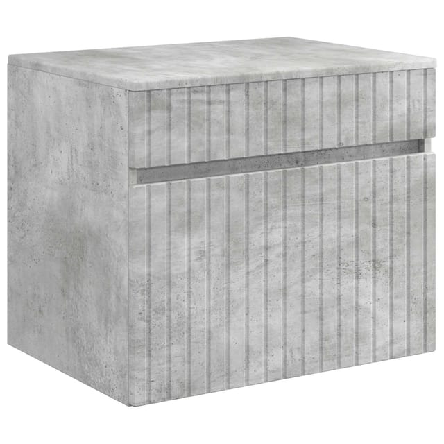 Wandmontierter Badezimmerschrank Betongrau 59 X 44,5 X 50 Cm Vidaxl