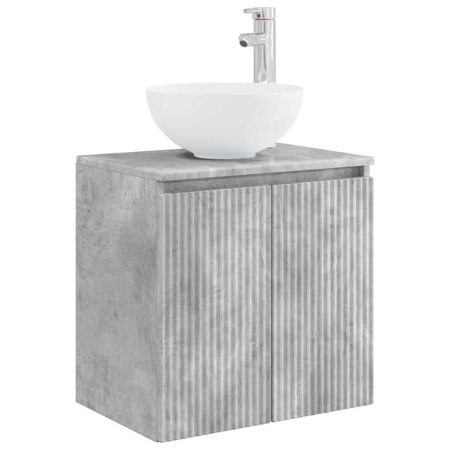 Wandmontierte Waschtisch Betongrau 49,5 X 35 X 63 Cm Vidaxl