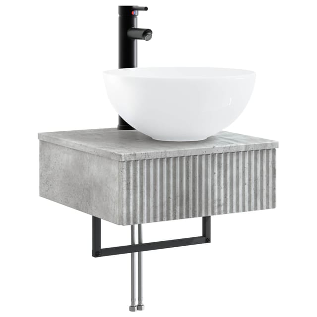 Wandmontiertes Waschbecken Betongrau 40 X 41 X 40,5 Cm Vidaxl