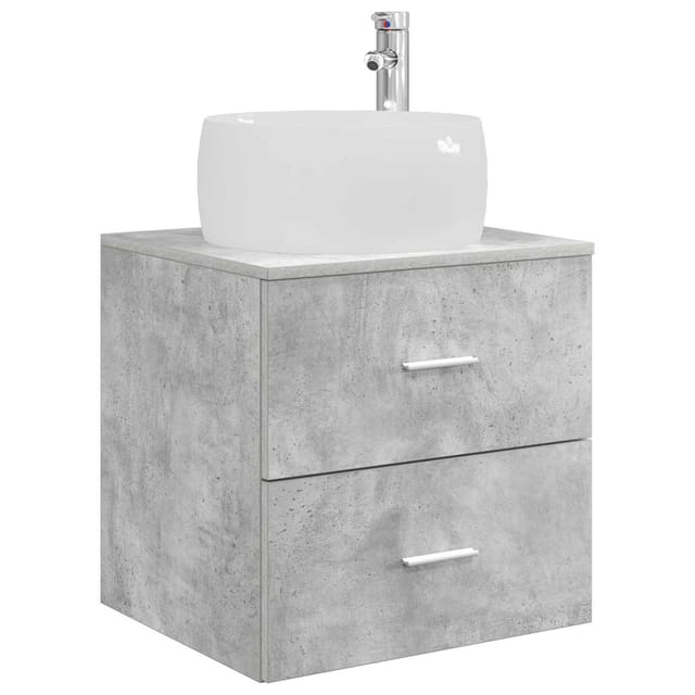 Wandmontierte Waschtisch Betongrau 49,5 X 44,5 X 66 Cm Vidaxl