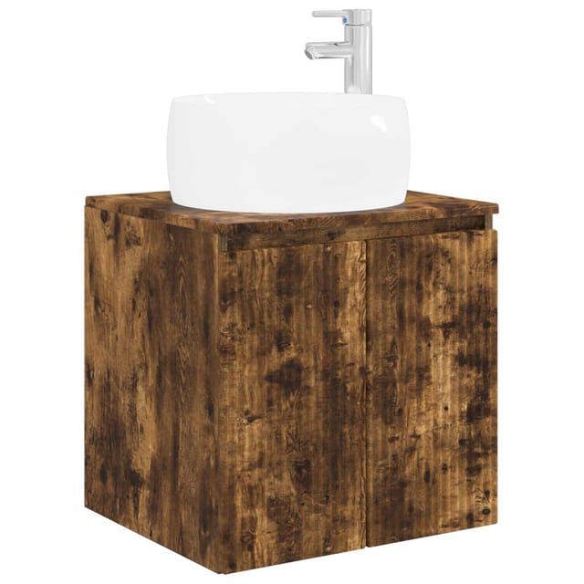 Wandmontierte Waschtisch Geräucherte Eiche 49,5 X 44,5 X 66 Cm Vidaxl