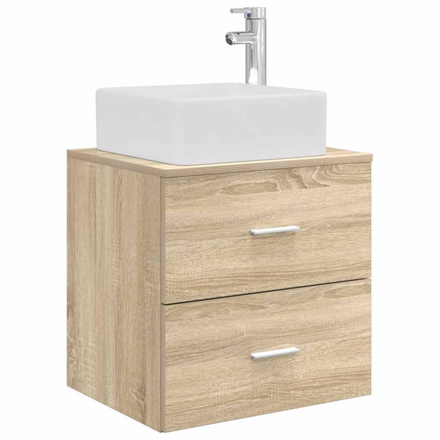 Wandmontierte Waschtisch Sonoma-eiche 53 X 34,5 X 63 Cm Vidaxl