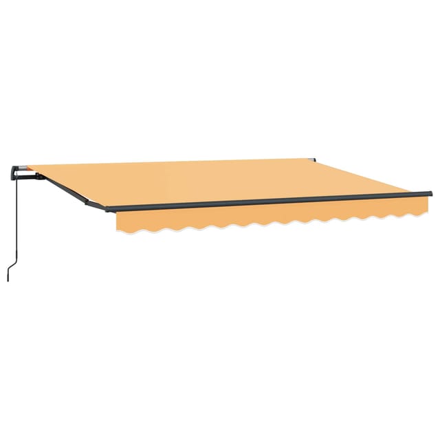 Einziehbare Markise Sand 500 X 350 Cm Polyester Und Stahl Vidaxl