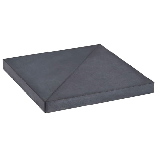 Sonnenschirm-gewichtsplatte Schwarz Granit Quadratisch 15 Kg Vidaxl