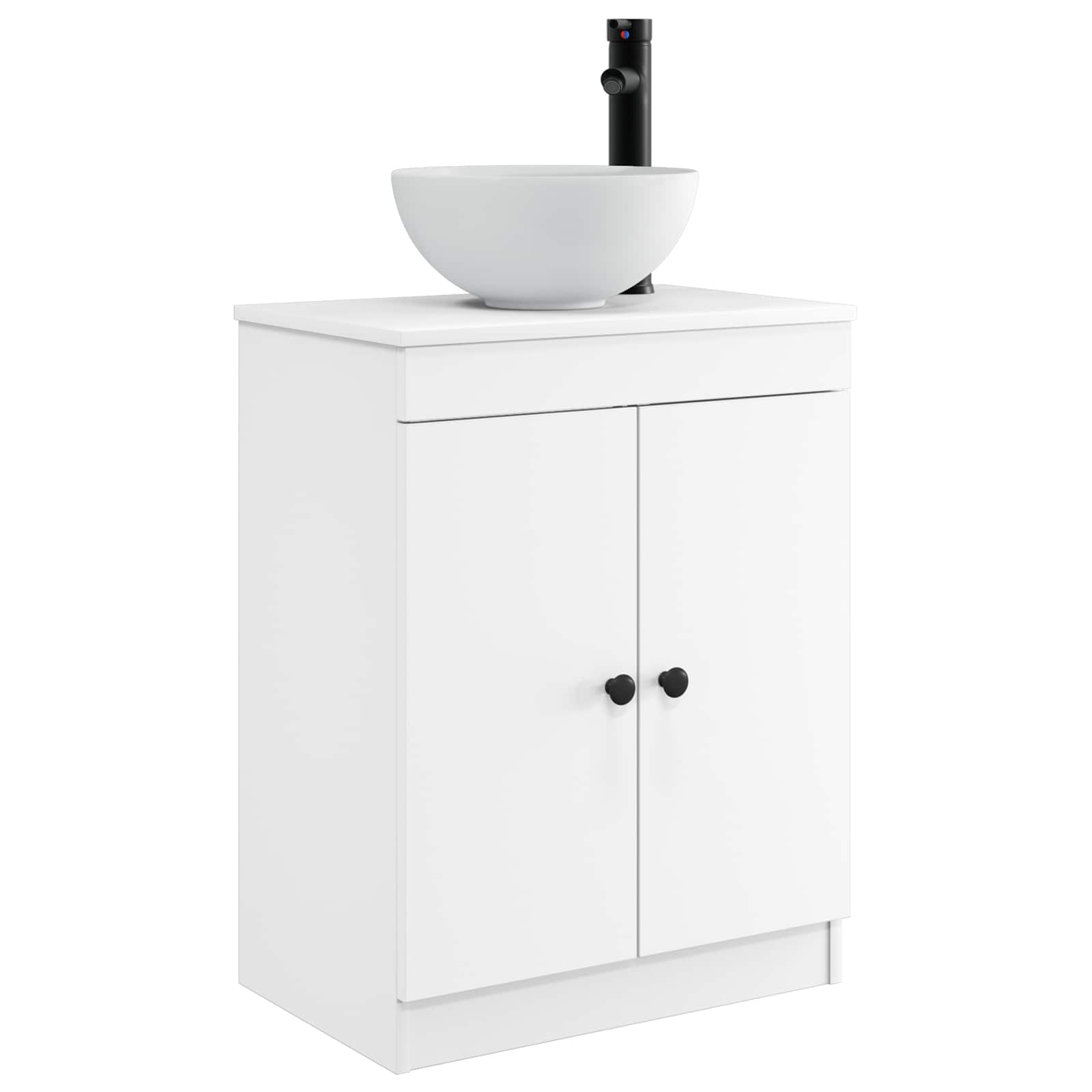 Badezimmerschrank Mit Waschbecken Weiß 54 X 35 X 83 Cm Vidaxl