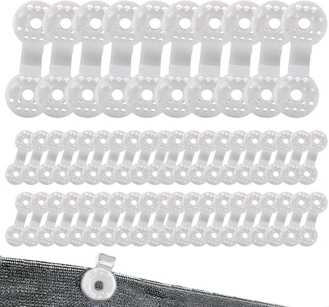 50 Stück Sonnensegelclips, Planenbefestigungsclips, Spezialclips Mit Öse, Uv-beständige Befestigungsclips Für Sichtschutzwände, Für T