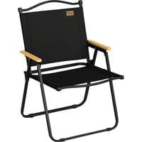 Klappbarer Camping-/angelstuhl Mit Armlehnen, Oxford-gewebe Und Stahlrahmen, 54 X 59 X 78 Cm, Schwarz