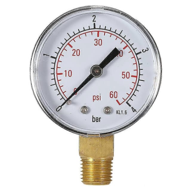 50 Mm 060 Psi 04 Bar Poolfilter-wasserdruckanzeige, Hydraulisches Manometer, 1/4"-npt-gewinde