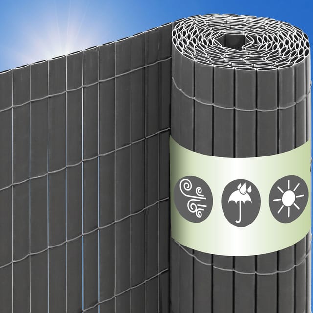 Sichtschutz Zaun Pvc Anthrazit 90x600cm