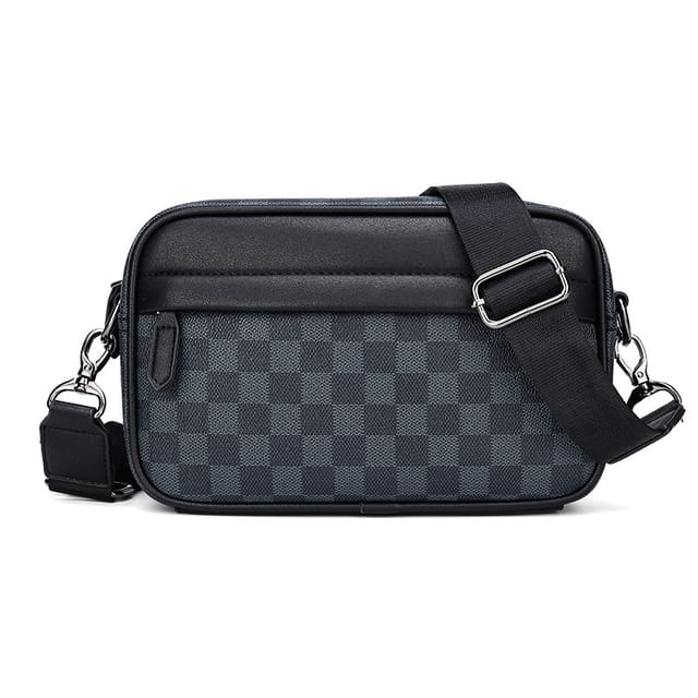 Werkzeugtasche, Lässige Karierte Umhängetasche Für Herren, Sport-schultertasche Aus Leder, Personalisiert, Trendy Kleine Quadratische Tasche-rapanda