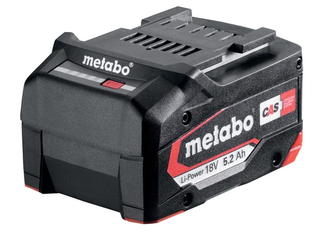 Metabo 18 v Li‑power – Batteria 5,2 ah (625028000) – Compatibile Piattaforma Cas