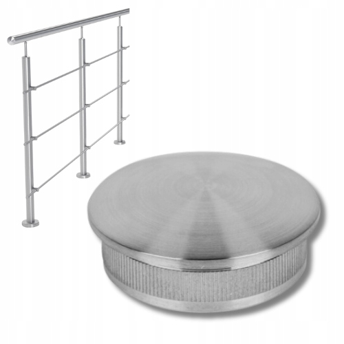 Endstück Aus Edelstahl - Für Rohre 42,4 X 2,0 Mm - Gebogen - Wetterbeständig - Elegantes Design