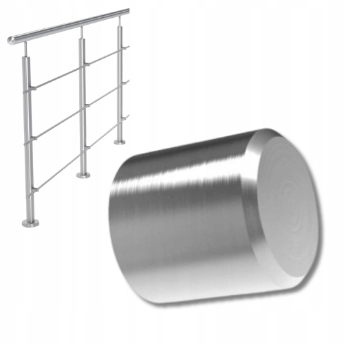 Endstück Aus Rostfreiem Stahl - Ø 42,4 Mm - Zylindrisch - Korrosionsbeständig - Ideal Für Geländer