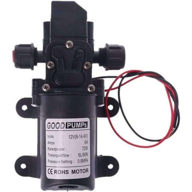 12-v-wasserpumpe Für Wohnmobile, 6 L/min Fördermenge, 130 Psi Hochdruck, Leiser Motor, Verbessert Den Wasserdurchfluss In Gebieten Mit Niedrigem Druck – 130 Fuß