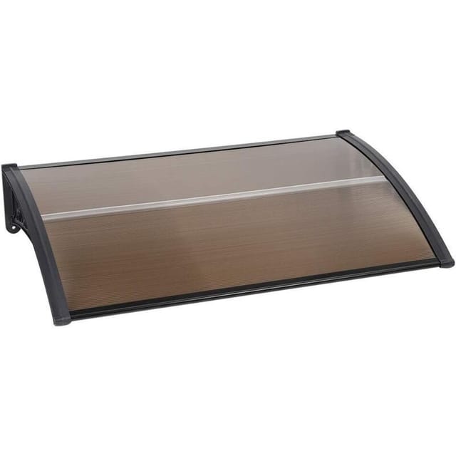 Türvordach Aus Aluminium. Eingangsmarkise. Robustes Türvordach. Regen- Und Uv-schutzdach. Stützen. Türvordach Aus Polycarbonat (60 X 100 Cm (braun))