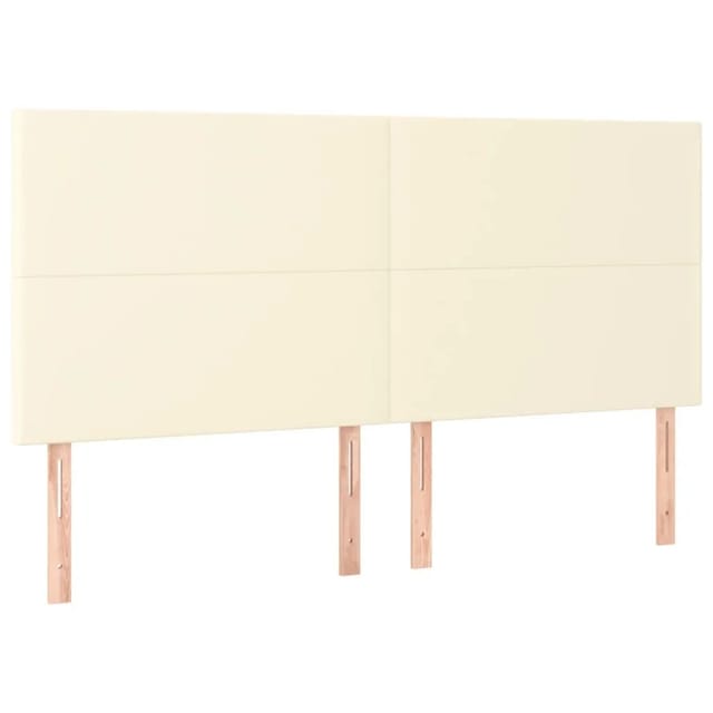 Led Kopfteil Creme 160x5x118/128 Cm Kunstleder Vidaxl Creme