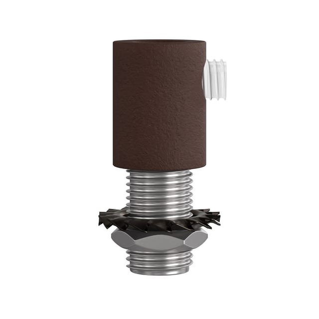 Elemente Zur Lampenerstellung Creative Cables 2 Zylindrische Metallklemmen Schwarz