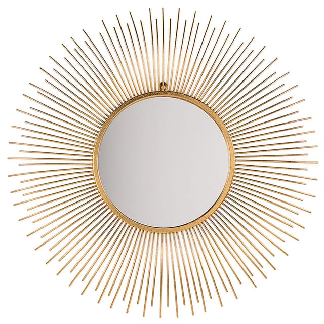 Beliani Dekospiegel CILLY Gold 3x76x76