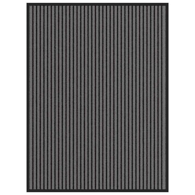 vidaXL Fußmatte Streifen Schwarz und Grau 90x120 cm 4105595