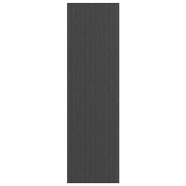 vidaXL Fußmatte Streifen Schwarz und Grau 115x400 cm 4105599