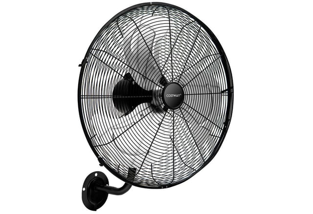 COSTWAY Wandventilator, Φ56cm, 3 Geschwindigkeiten, flexible Schwingung