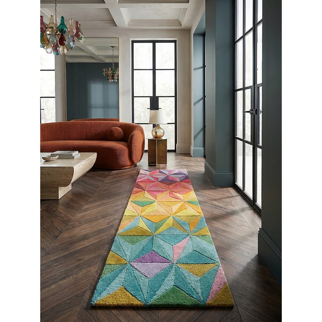 Luxus-Handgetufteter Wollteppich DERWENT TILLY Multi-Farben KADIMA DESIGN