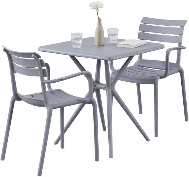Gartenmöbel-set Avena Mit 2 Stühlen Grau
