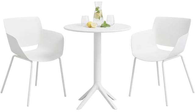 Gartenmöbel-set Siora Mit 2 Stühlen Weiß