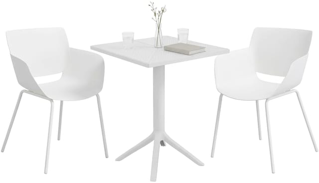 Gartenmöbel-set Norva Mit 2 Stühlen Weiß