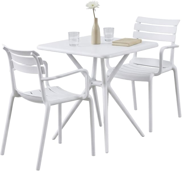 Gartenmöbel-set Avena Mit 2 Stühlen Weiß