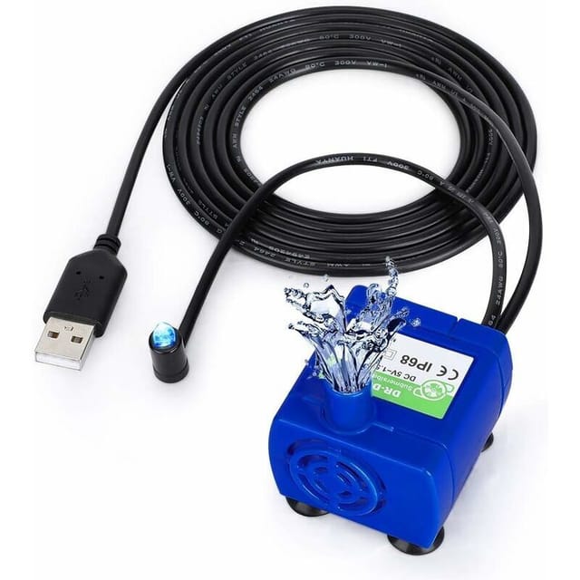 Sr Katzenwasserpumpe, Trinkbrunnen, Automatische Haustierpumpe, Superleiser, Tauchfähiger Ersatzbrunnen Mit Led-beleuchtung – Gleichstrom Mit Licht Und Automatischer Abschaltung