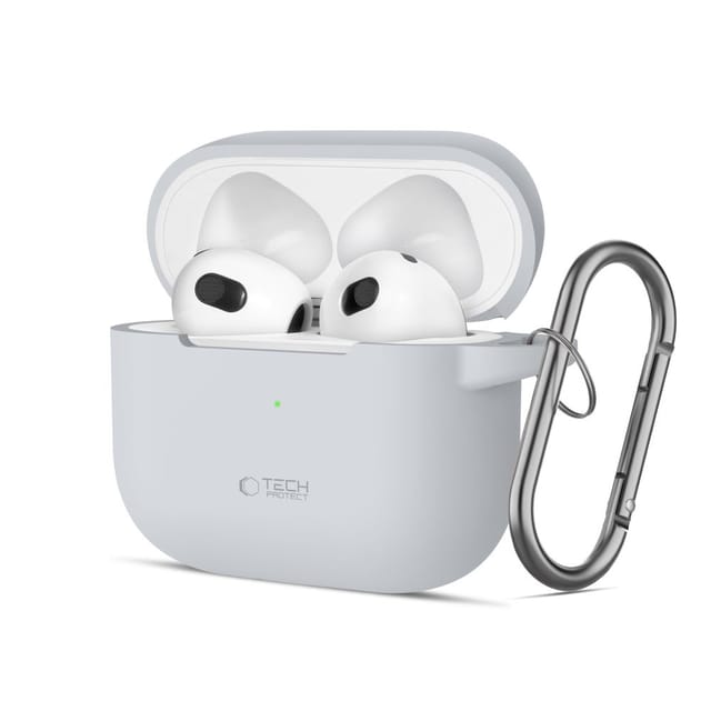 Tech-protect Silikonhaken Für Apple Airpods 3, Kreidegrau