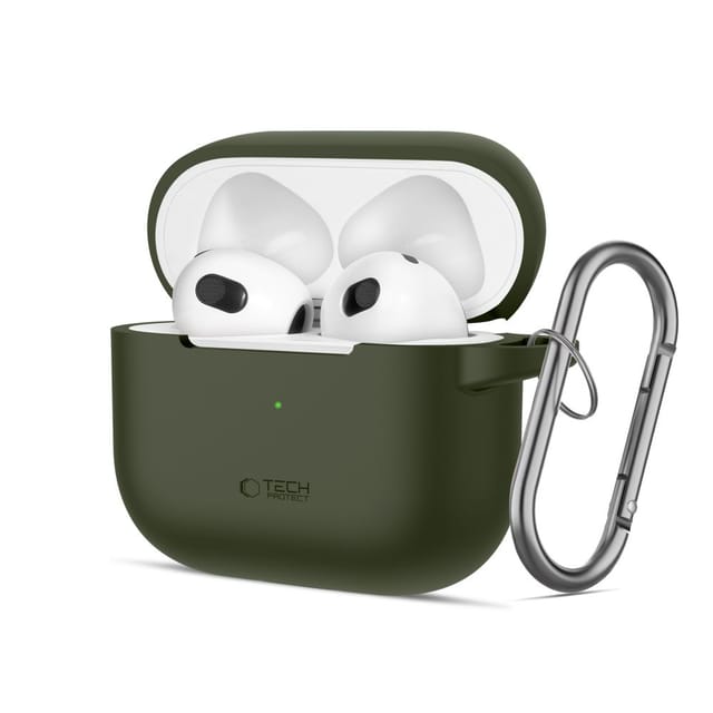 Tech-protect Silikonhaken Für Apple Airpods 3, Olivgrün