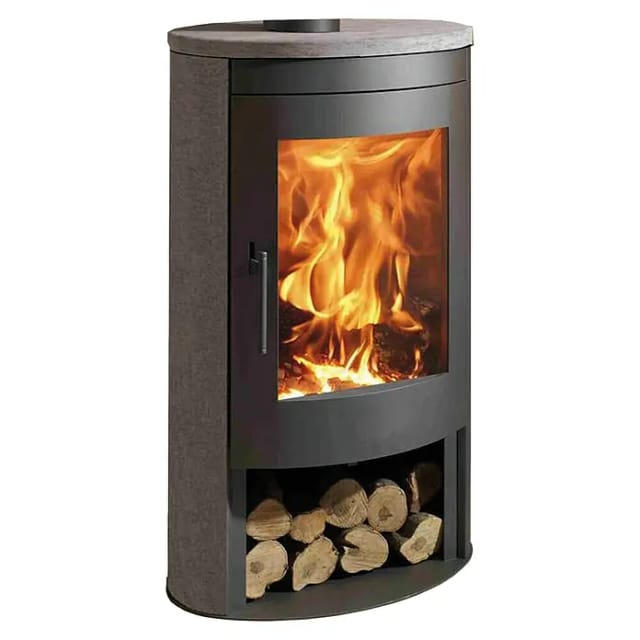 Panadero Kaminofen Oval 3 Stones Eco (8,7 kW, Raumheizvermögen: 220 m³, Schwarz)