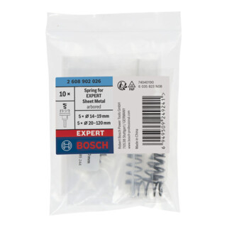 Bosch Feder für EXPERT Sheet Metal Lochs. mit Aufsteckh., Ø14-19, 5tlg; Ø20-120, 5tlg.