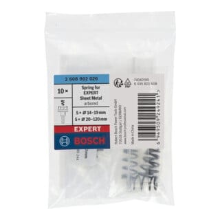 Bosch Feder für EXPERT Sheet Metal Lochs. mit Aufsteckh., Ø14-19, 5tlg; Ø20-120, 5tlg.